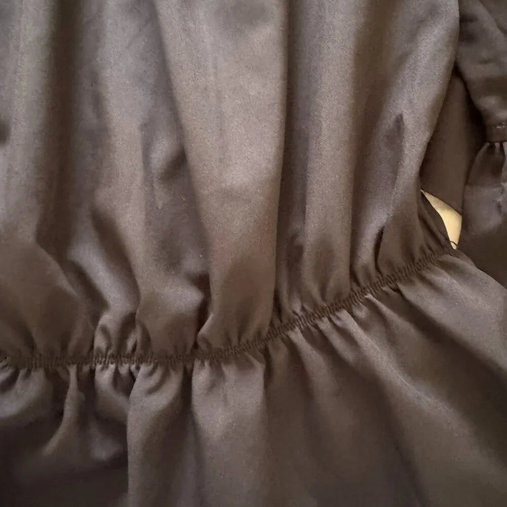 Boston Proper Blouse; flutter sleeve, rich black; XS - Picture 10 of 15